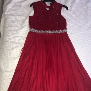 Beautiful little girl red dress